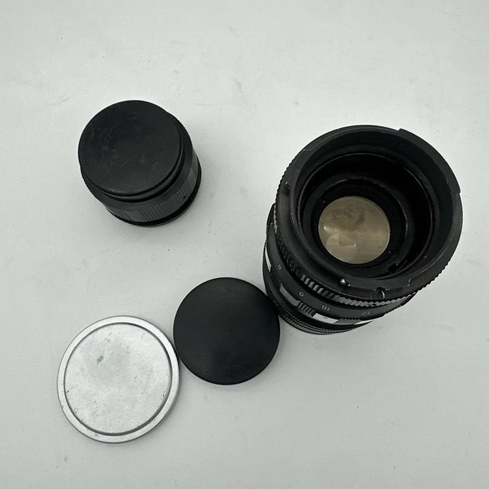 Aetna-Coligon 135mm f2.8 Zebra‎ Preset Lens & Lens Converter Included EUC